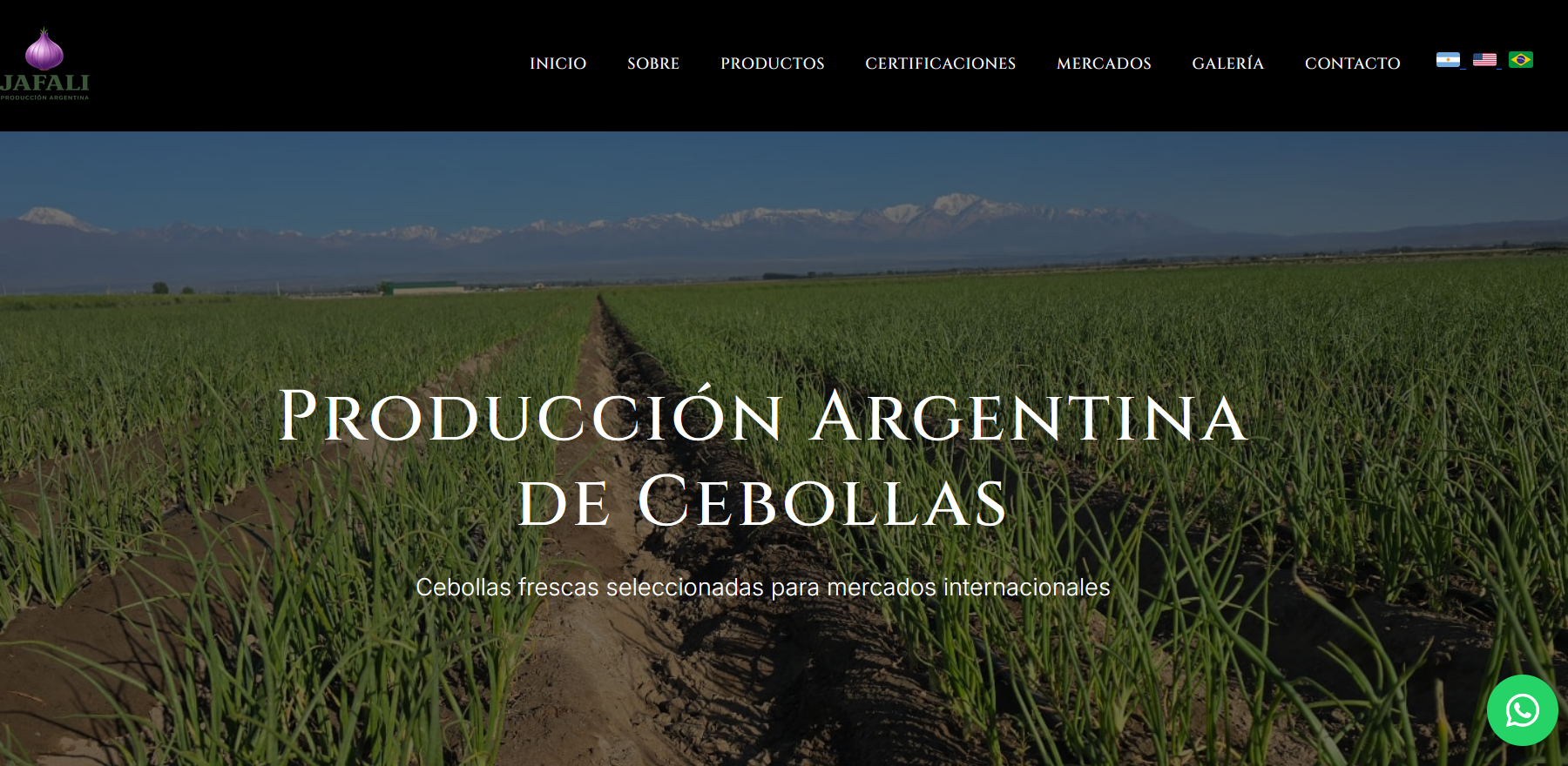 Jafali Agro | desarrollo web para empresa agroindustrial